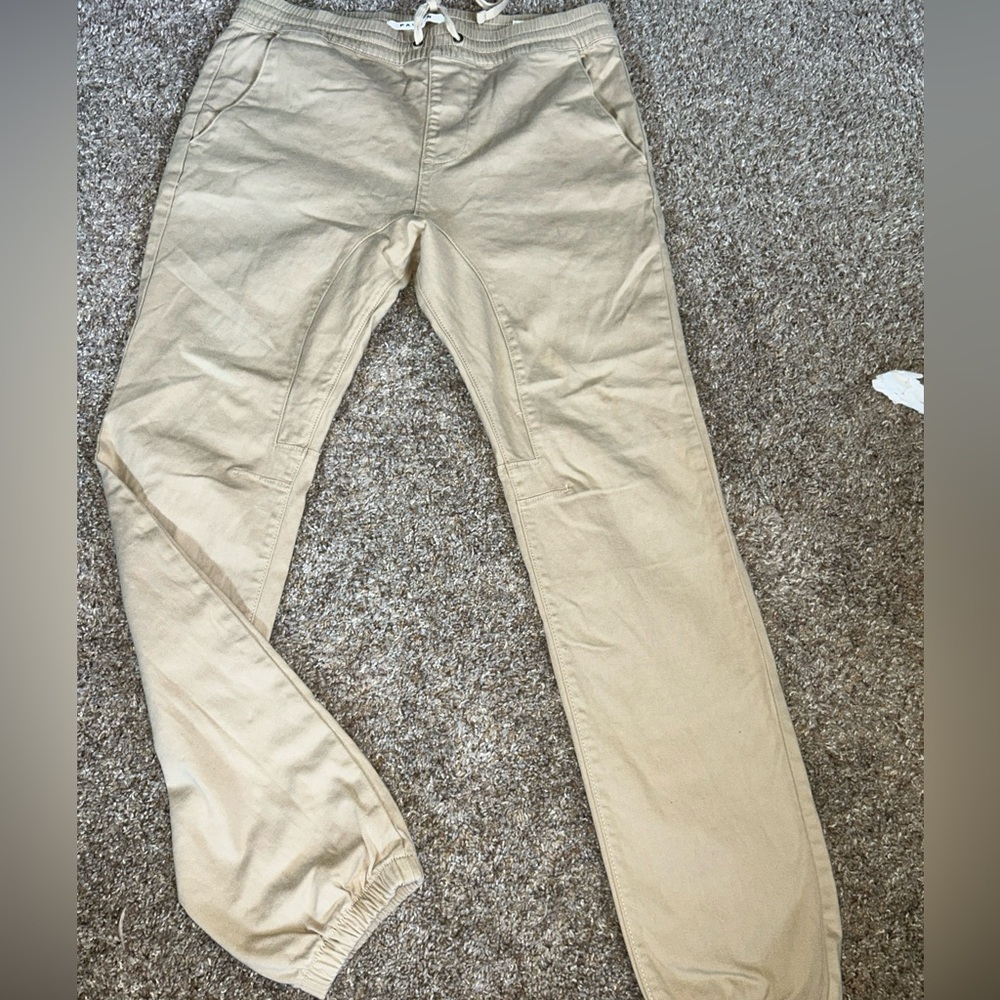 PacSun Men's Khaki Elastic Waist Pullon Jogger Pants Sz Medium
